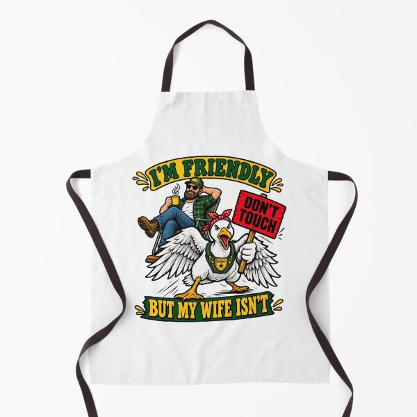 Item preview, I'm Friendly But My Wife Isn't | Funny Husband Guard Goose T-Shirt designed and sold by BumbleBloom7.
