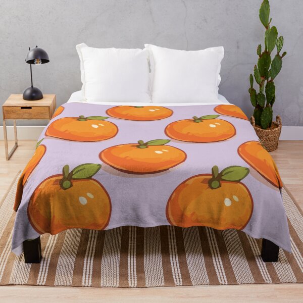 Item preview, Clementine Pattern – Retro Orange Citrus Fruit & Green Leaves 4 designed and sold by SimplePoDesign.
