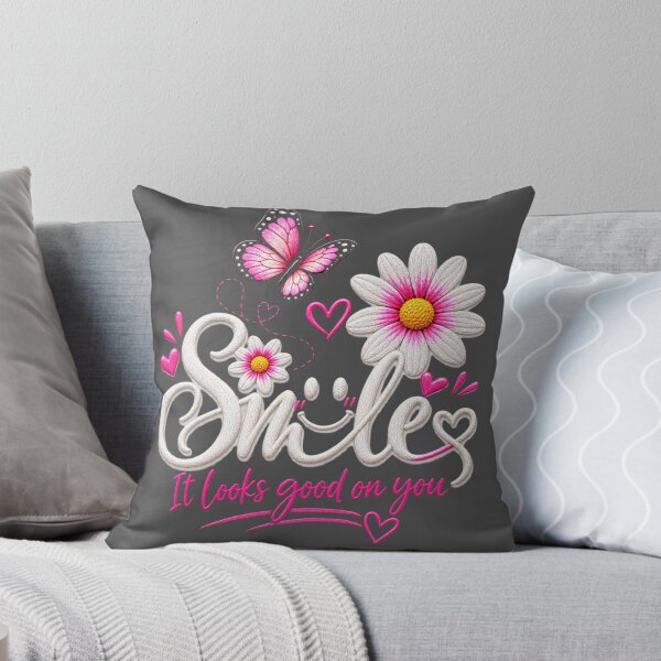 Item preview, Smile It Looks Good on You T-Shirt | Cute Feminine Butterfly Shirt | Floral Graphic Tee for Women | Positive Quote Shirt | Aesthetic Girl Gift designed and sold by  Mirai_Art  ⭐⭐⭐⭐.
