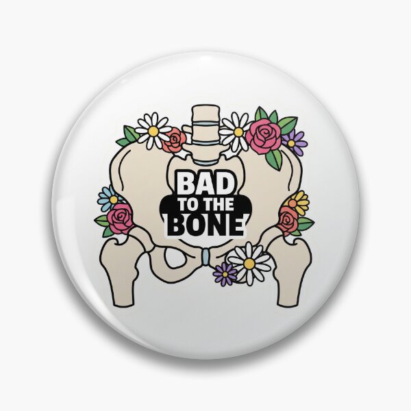 Item preview, Bad to the Bone - Floral Pelvis Anatomy designed and sold by LogicPulse.