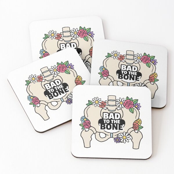 Item preview, Bad to the Bone - Floral Pelvis Anatomy designed and sold by LogicPulse.