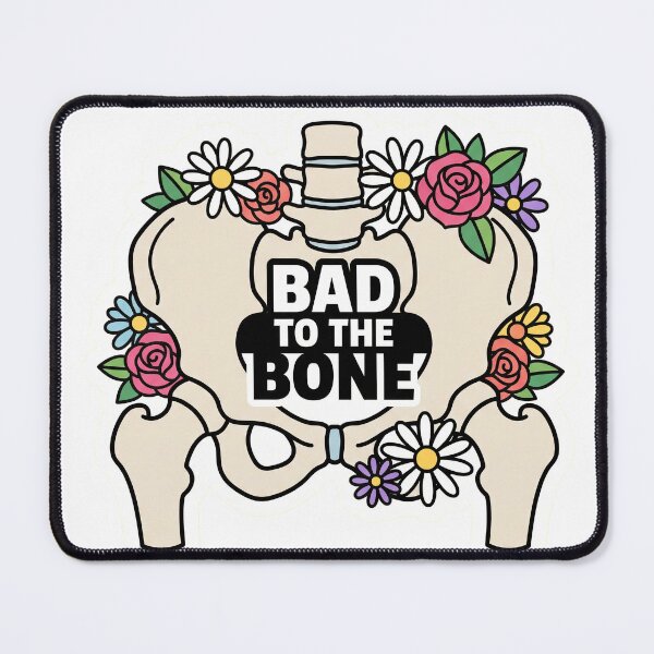 Item preview, Bad to the Bone - Floral Pelvis Anatomy designed and sold by LogicPulse.