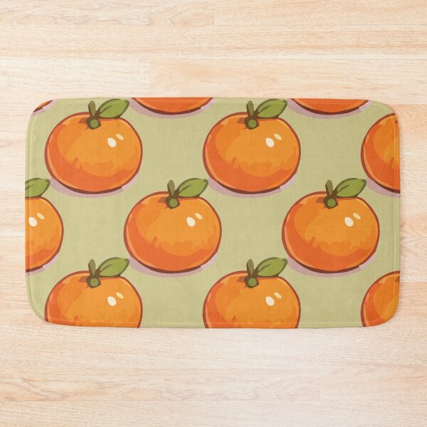 Item preview, Clementine Pattern – Retro Orange Citrus Fruit & Green Leaves 6 designed and sold by SimplePoDesign.
