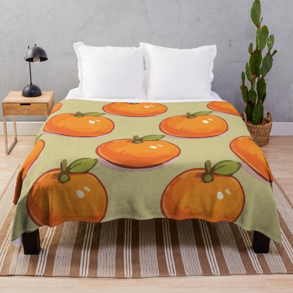 Item preview, Clementine Pattern – Retro Orange Citrus Fruit & Green Leaves 6 designed and sold by SimplePoDesign.