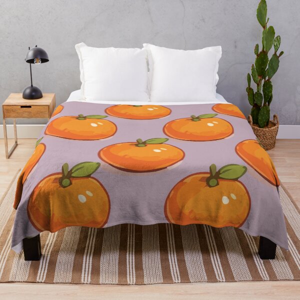 Item preview, Clementine Pattern – Retro Orange Citrus Fruit & Green Leaves 7 designed and sold by SimplePoDesign.