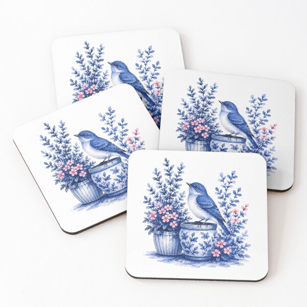 Item preview, Vintage Blue Songbird Garden designed and sold by fnsdjfnsidjdns.