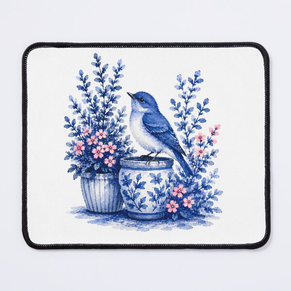 Item preview, Vintage Blue Songbird Garden designed and sold by fnsdjfnsidjdns.