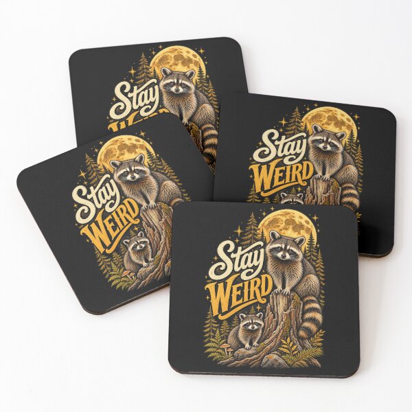 Item preview, Stay Weird Funny Timothy Raccoon T-Shirt | Quirky Raccoon Lover Graphic Gift designed and sold by Trendably.