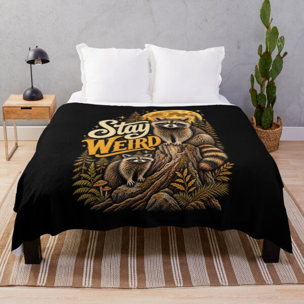 Item preview, Stay Weird Funny Timothy Raccoon T-Shirt | Quirky Raccoon Lover Graphic Gift designed and sold by Trendably.