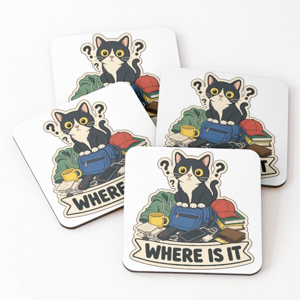 Item preview, Object Permanence Cat | Funny ADHD Neurodivergent Humour Doodle designed and sold by StickyGuys.
