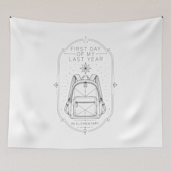 Item preview, First Day of My Last Year in Elementary Faded Sketch Backpack Art Back To School Gift for Students designed and sold by Nightarel.