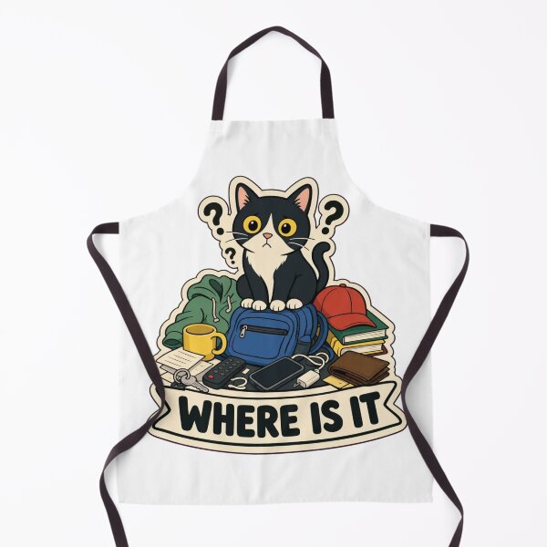 Item preview, Object Permanence Cat | Funny ADHD Neurodivergent Humour Doodle designed and sold by StickyGuys.