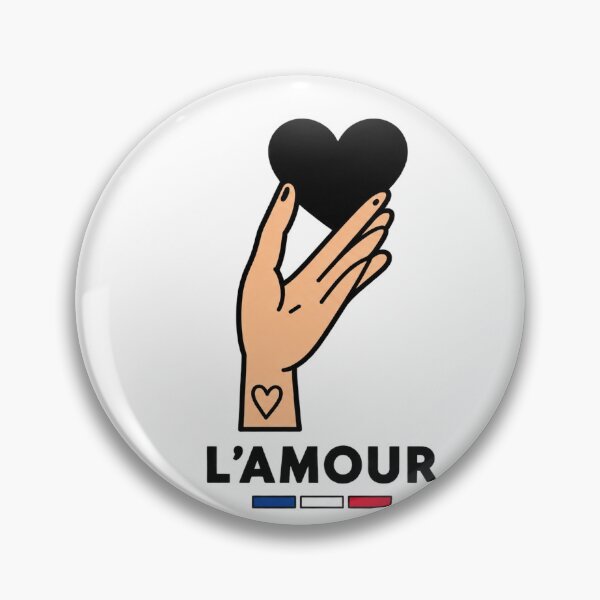 Item preview, French Love – Minimalist Hand and Heart designed and sold by Globe Dolls.