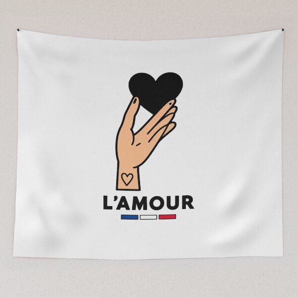 Item preview, French Love – Minimalist Hand and Heart designed and sold by Globe Dolls.