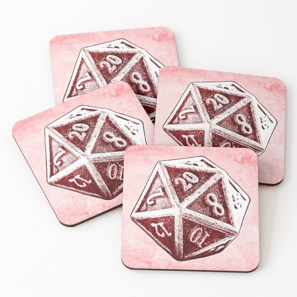 Item preview, d20 Red Critical Hit Dark Fantasy Tabletop RPG Art designed and sold by Ghoul Enterprises.
