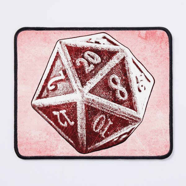 Item preview, d20 Red Critical Hit Dark Fantasy Tabletop RPG Art designed and sold by Ghoul Enterprises.