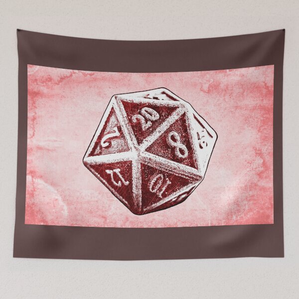Item preview, d20 Red Critical Hit Dark Fantasy Tabletop RPG Art designed and sold by Ghoul Enterprises.
