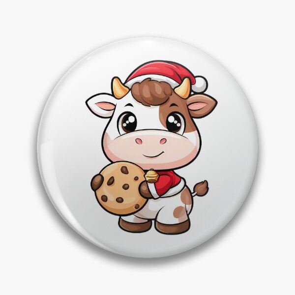 Item preview, Fluffy Christmas Cow Mascot designed and sold by Retro Whimsy.