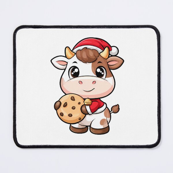 Item preview, Fluffy Christmas Cow Mascot designed and sold by Retro Whimsy.