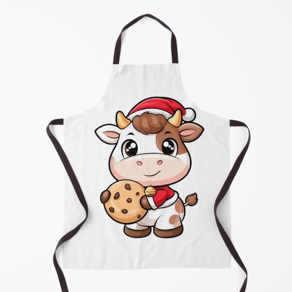 Item preview, Fluffy Christmas Cow Mascot designed and sold by Retro Whimsy.