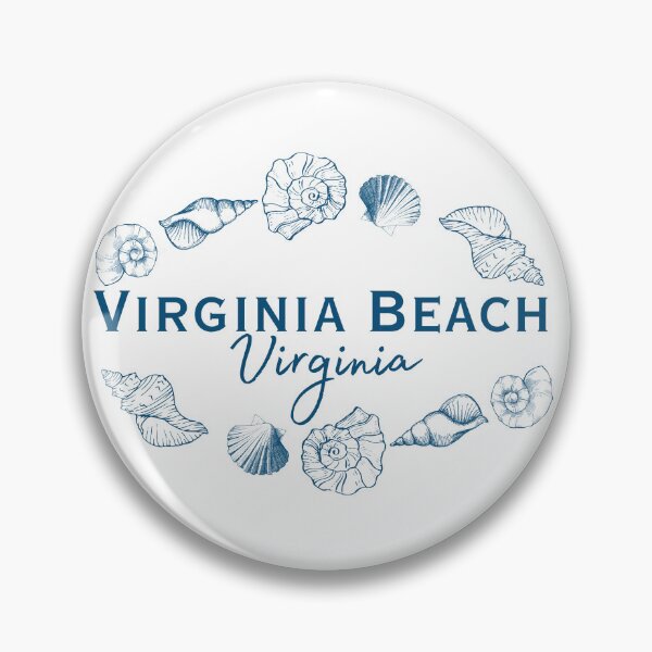 Item preview, Virginia Beach Virginia Elegant Seashell Wreath Coastal Typography designed and sold by DonnaRaine.