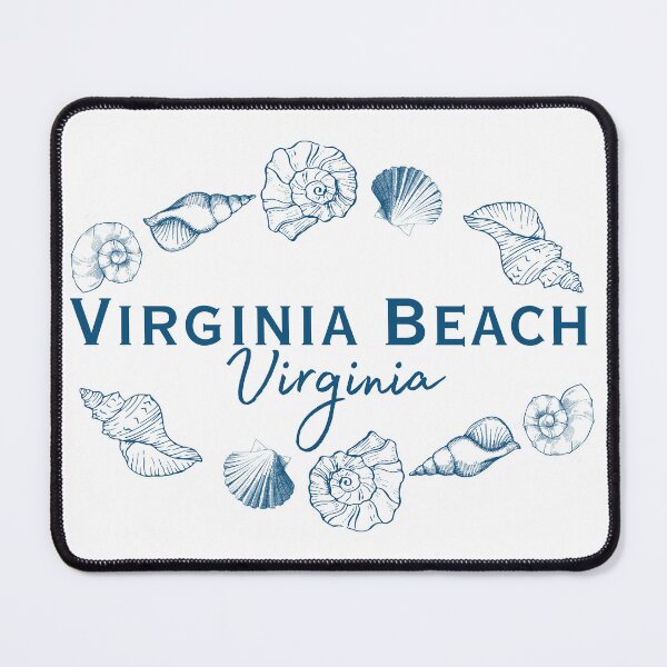 Item preview, Virginia Beach Virginia Elegant Seashell Wreath Coastal Typography designed and sold by DonnaRaine.
