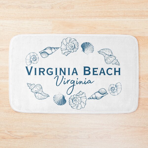 Item preview, Virginia Beach Virginia Elegant Seashell Wreath Coastal Typography designed and sold by DonnaRaine.