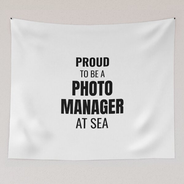 Item preview, Proud to be a Photo Manager at Sea (Black) designed and sold by ShipCrewNation.