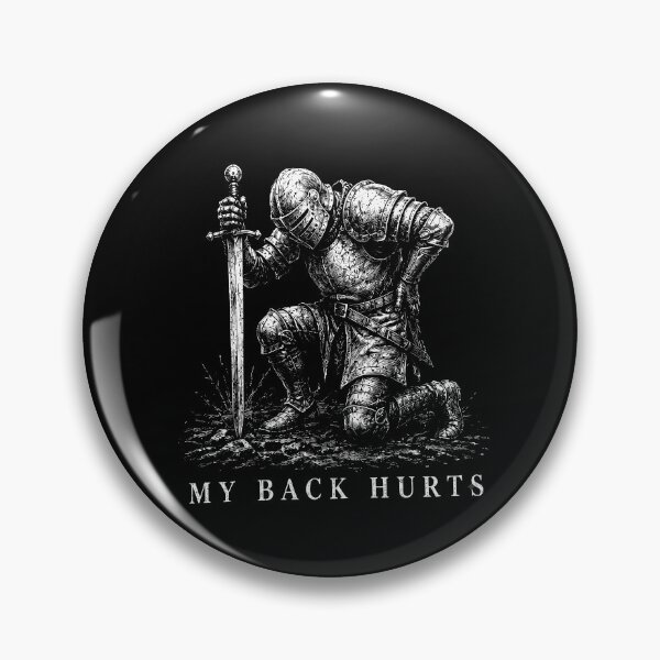 Item preview, My Back Hurts Knight Medieval Armor Sarcastic Meme designed and sold by gunaone-design.