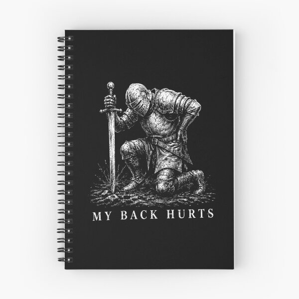 Item preview, My Back Hurts Knight Medieval Armor Sarcastic Meme designed and sold by gunaone-design.
