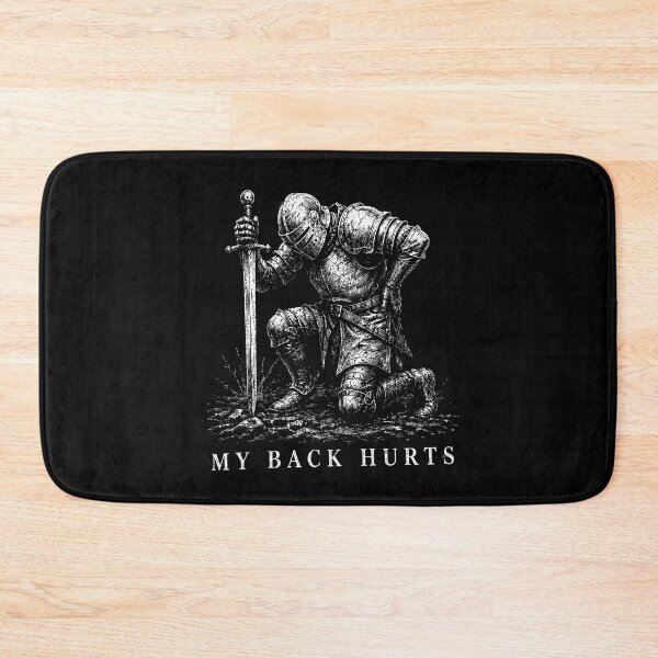 Item preview, My Back Hurts Knight Medieval Armor Sarcastic Meme designed and sold by gunaone-design.