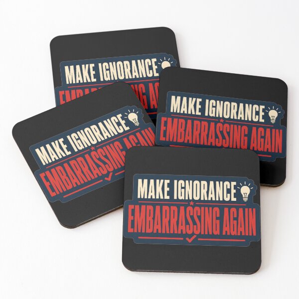 Item preview, Make Ignorance Embarrassing Again Bold Statement Typography Critical Thinking Gift for Educators designed and sold by Nightarel.