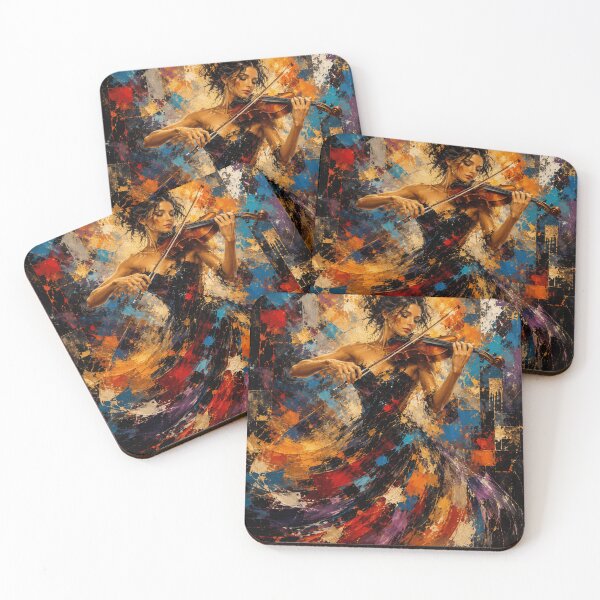 Item preview, Violinist in a Symphony of Color designed and sold by SHOCAMPOS DESIGNS .