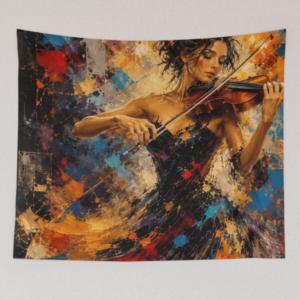 Item preview, Violinist in a Symphony of Color designed and sold by SHOCAMPOS DESIGNS .