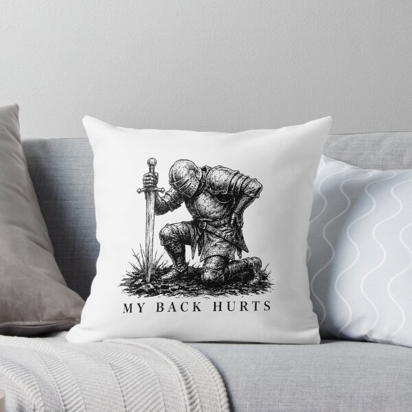 Item preview, My Back Hurts Knight Medieval Armor Sarcastic Meme designed and sold by gunaone-design.
