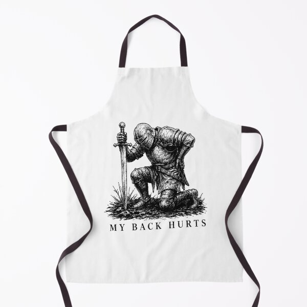 Item preview, My Back Hurts Knight Medieval Armor Sarcastic Meme designed and sold by gunaone-design.