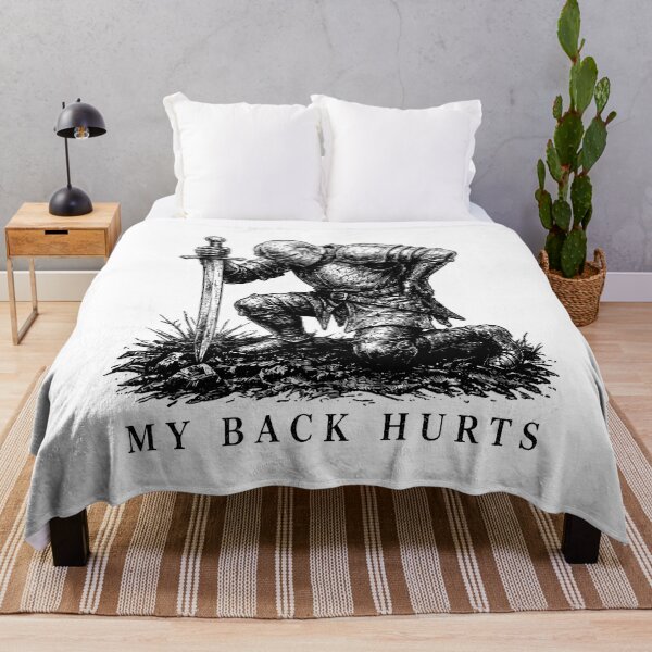 Item preview, My Back Hurts Knight Medieval Armor Sarcastic Meme designed and sold by gunaone-design.