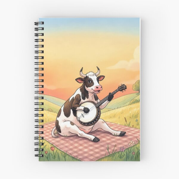 Item preview, Cow Playing a Banjo in a Pasture designed and sold by Maria Dryfhout.