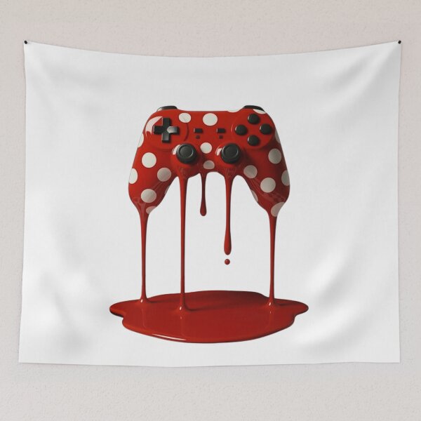 Item preview, Melting Polka Dot Game Controller Gamer Pop Art designed and sold by YourColorsWall.