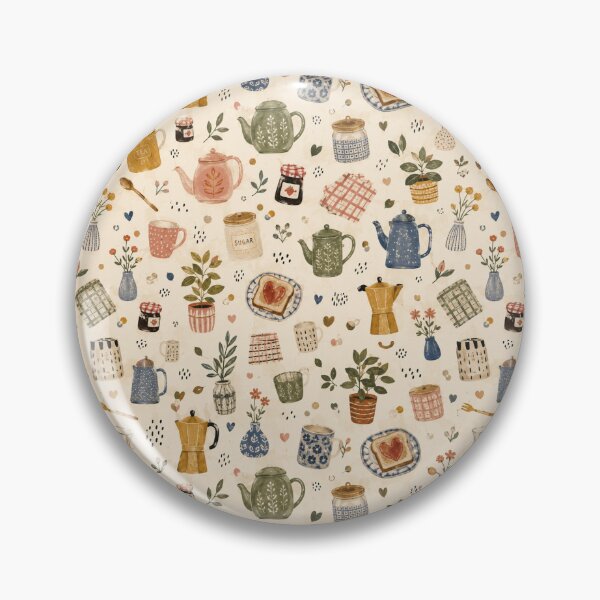 Item preview, Cozy Coffee & Tea Time Pattern Kitchen Cafecore Aesthetic designed and sold by QCena.