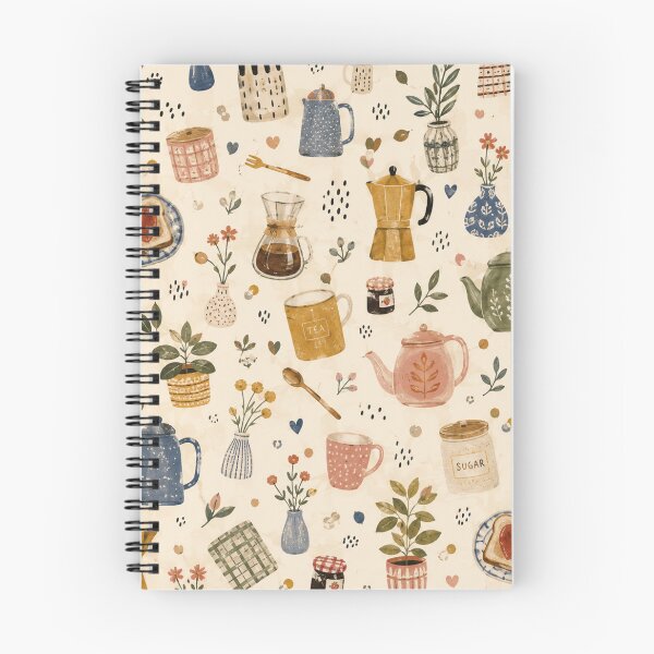 Item preview, Cozy Coffee & Tea Time Pattern Kitchen Cafecore Aesthetic designed and sold by QCena.
