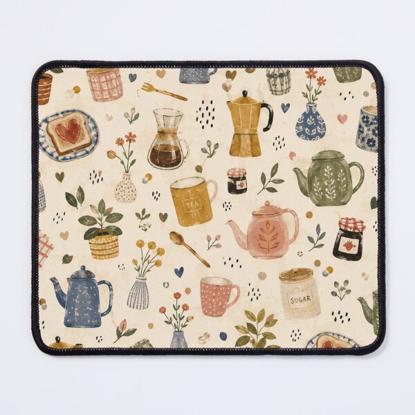 Item preview, Cozy Coffee & Tea Time Pattern Kitchen Cafecore Aesthetic designed and sold by QCena.