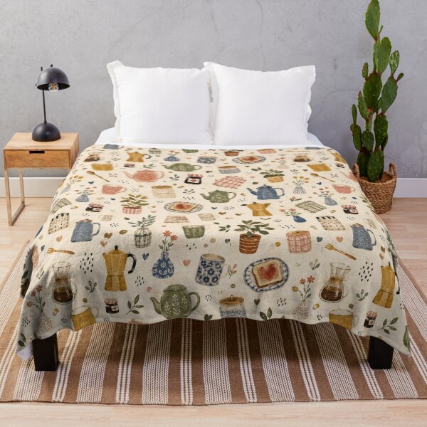 Item preview, Cozy Coffee & Tea Time Pattern Kitchen Cafecore Aesthetic designed and sold by QCena.