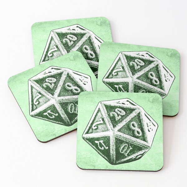 Item preview, d20 Green Critical Hit Dark Fantasy Tabletop RPG Art designed and sold by Ghoul Enterprises.