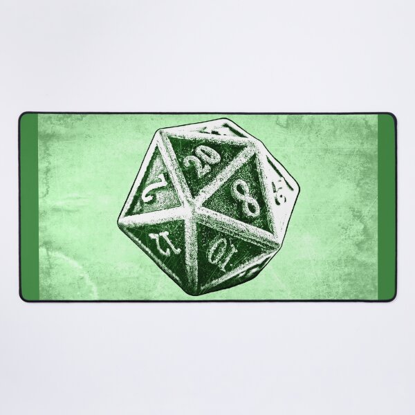 Item preview, d20 Green Critical Hit Dark Fantasy Tabletop RPG Art designed and sold by Ghoul Enterprises.