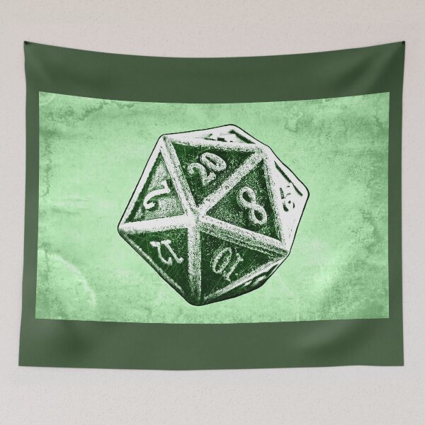 Item preview, d20 Green Critical Hit Dark Fantasy Tabletop RPG Art designed and sold by Ghoul Enterprises.