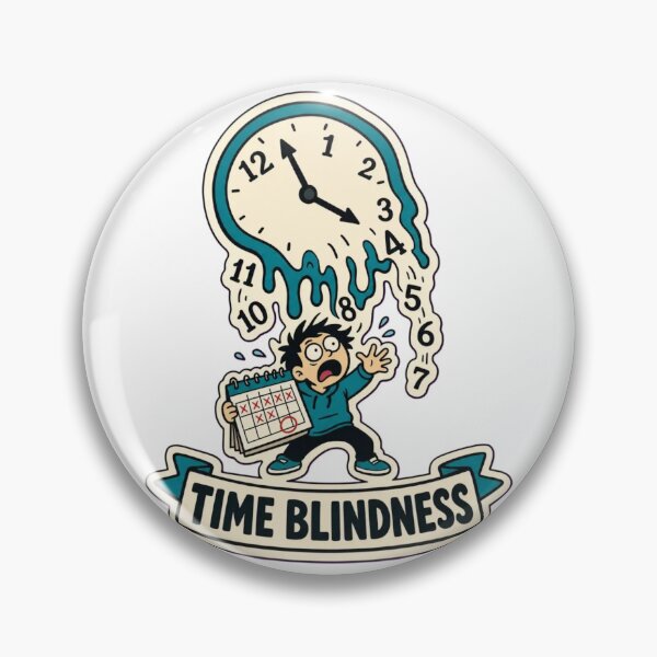 Item preview, Time Blindness Clock | Funny ADHD Neurodivergent Humour Doodle designed and sold by StickyGuys.