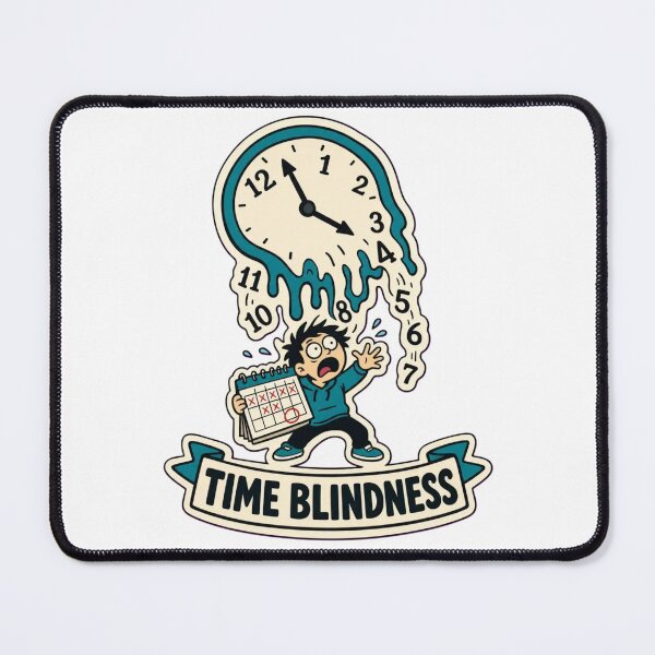 Item preview, Time Blindness Clock | Funny ADHD Neurodivergent Humour Doodle designed and sold by StickyGuys.