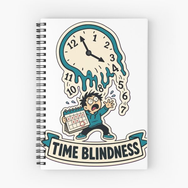 Item preview, Time Blindness Clock | Funny ADHD Neurodivergent Humour Doodle designed and sold by StickyGuys.