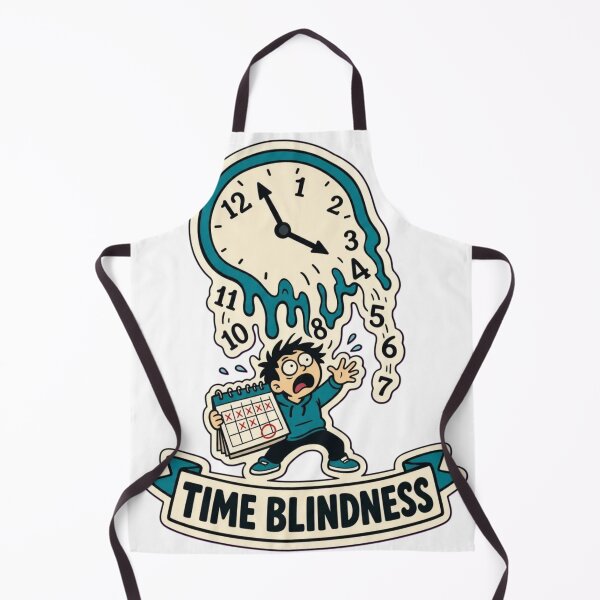 Item preview, Time Blindness Clock | Funny ADHD Neurodivergent Humour Doodle designed and sold by StickyGuys.